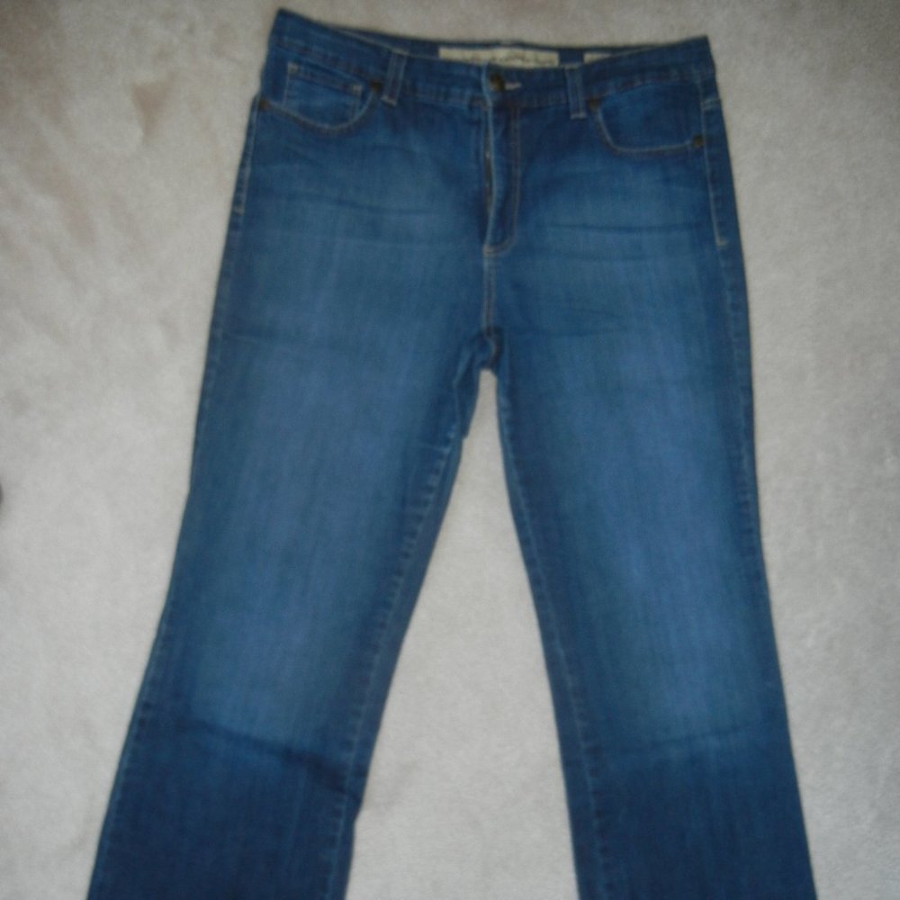 Hi Waisted Bootcut Jeans Nine West Vintage American Sz 16 Womens Stretch Pockets